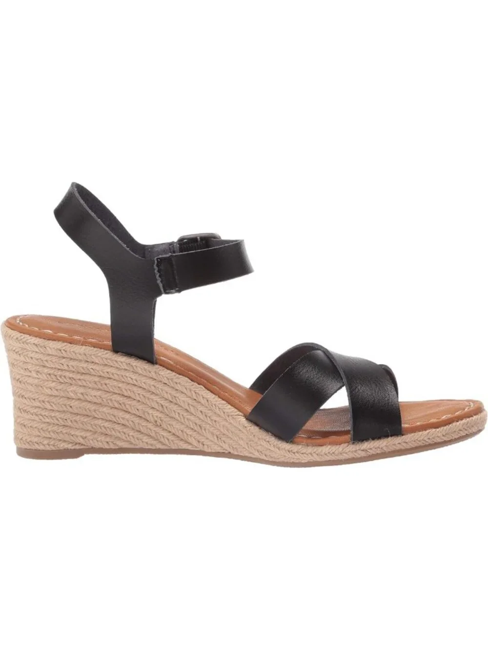 Stylish Women's Espadrille Wedge Sandals with Adjustable Buckle & Elastic Strap